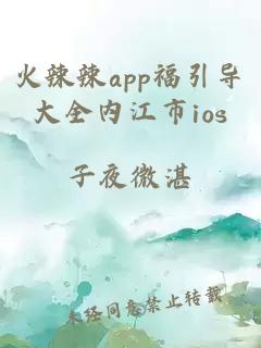 火辣辣app福引导大全内江市ios