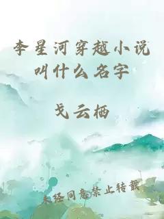 李星河穿越小说叫什么名字