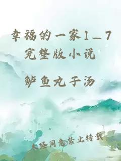 幸福的一家1—7完整版小说