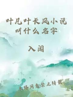 叶凡叶长风小说叫什么名字