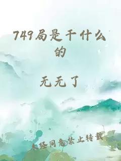 749局是干什么的