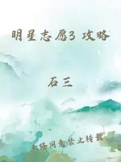 明星志愿3 攻略