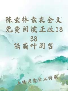 陈玄林素衣全文免费阅读正版1838