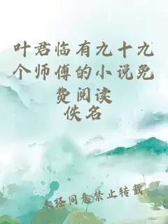 叶君临有九十九个师傅的小说免费阅读